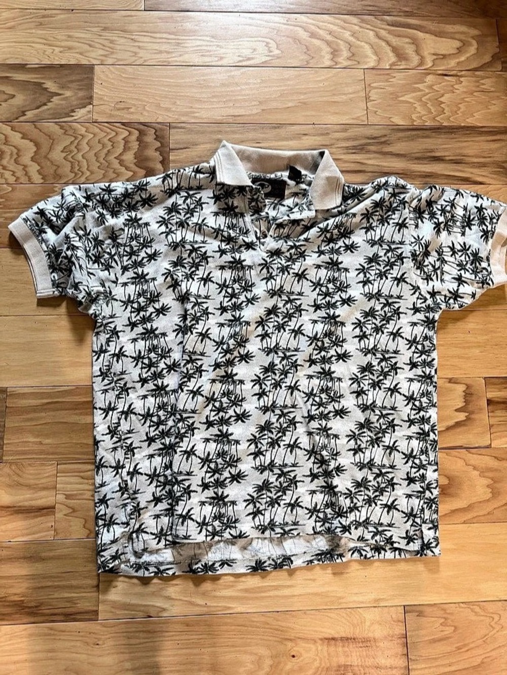 Vintage Boston Traders Palm Tree Print Casual Shirt XL